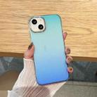 For iPhone 13 Glitter Gradient TPU Phone Case(Blue Green) - 1