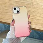 For iPhone 13 mini Glitter Gradient TPU Phone Case (Pink Gold) - 1