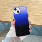 For iPhone 12 Pro Max Glitter Gradient TPU Phone Case(Black Blue) - 1