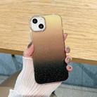 For iPhone 12 mini Glitter Gradient TPU Phone Case (Black Gold) - 1