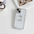 For iPhone 13 Pro Max Electroplating CD Texture Transparent Case (Silver) - 1