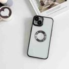 For iPhone 12 Pro Max Electroplating CD Texture Transparent Case(Black) - 1