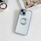Electroplating CD Texture Transparent Case For iPhone 11(Sierra Blue) - 1