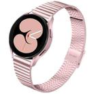 For Samsung Galaxy Watch5 40mm / 44mm / Watch5 Pro 45mm Double Safety Buckle Steel Watch Band(Rose Pink) - 1