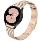 For Samsung Galaxy Watch5 40mm / 44mm / Watch5 Pro 45mm Double Safety Buckle Steel Watch Band(Rose Gold) - 1