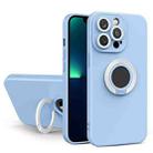 For iPhone 13 Pro Contrast Color TPU Holder Phone Case (Lavender Purple) - 1