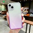 For iPhone 12 Glitter Gradient Tempered Glass Phone Case(Purple) - 1