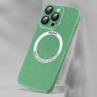 Ice Texture MagSafe Magnetic Phone Case For iPhone 14(Green) - 1