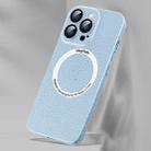 For iPhone 14 Plus Ice Texture MagSafe Magnetic Phone Case (Sierra Blue) - 1