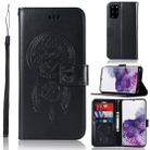 For Galaxy S20+ Wind Chime Owl Embossing Pattern Horizontal Flip Leather Case with Holder & Card Slots & Wallet(Black) - 1