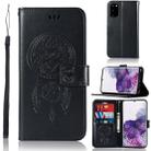 For Galaxy S20 Wind Chime Owl Embossing Pattern Horizontal Flip Leather Case with Holder & Card Slots & Wallet(Black) - 1