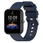 For Amazfit Bip 3 20mm Steps Style Silicone Watch Band(Midnight Blue) - 1