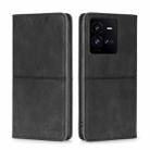 For vivo iQOO 10 Pro 5G Cow Texture Magnetic Leather Phone Case(Black) - 1