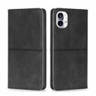 For Nothing Phone 1 Cow Texture Magnetic Leather Phone Case(Black) - 1