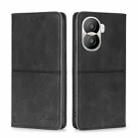 For Honor X40i Cow Texture Magnetic Leather Phone Case(Black) - 1