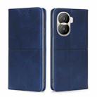 For Honor X40i Cow Texture Magnetic Leather Phone Case(Blue) - 1