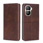 For Honor X40i Cow Texture Magnetic Leather Phone Case(Dark Brown) - 1