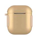 2 in 1 Matte Texture Contrast Color PC + TPU Earphone Case For AirPods 2 / 1(Gold) - 1