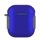2 in 1 Matte Texture Contrast Color PC + TPU Earphone Case For AirPods 2 / 1(Blue) - 1
