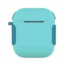 2 in 1 Matte Texture Contrast Color PC + TPU Earphone Case For AirPods 2 / 1(Mint Green) - 1