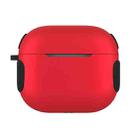 2 in 1 Matte Texture Contrast Color PC + TPU Earphone Case For AirPods 3(Red) - 1