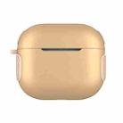 2 in 1 Matte Texture Contrast Color PC + TPU Earphone Case For AirPods 3(Gold) - 1