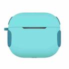 2 in 1 Matte Texture Contrast Color PC + TPU Earphone Case For AirPods 3(Mint Green) - 1
