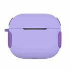 2 in 1 Matte Texture Contrast Color PC + TPU Earphone Case For AirPods 3(Lavender) - 1