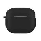 2 in 1 Matte Texture Contrast Color PC + TPU Earphone Case For AirPods 3(Black) - 1