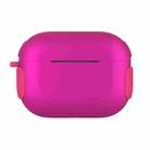 2 in 1 Matte Texture Contrast Color PC + TPU Earphone Case For AirPods Pro(Fuchsia) - 1