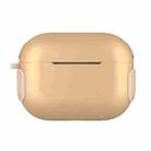 2 in 1 Matte Texture Contrast Color PC + TPU Earphone Case For AirPods Pro(Gold) - 1