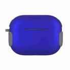 2 in 1 Matte Texture Contrast Color PC + TPU Earphone Case For AirPods Pro(Blue) - 1