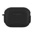 2 in 1 Matte Texture Contrast Color PC + TPU Earphone Case For AirPods Pro(Black) - 1