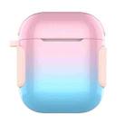 2 in 1 Varnish Colorful PC + TPU Earphone Case For AirPods 2 / 1(Pink+Blue Gradient) - 1