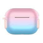 2 in 1 Varnish Colorful PC + TPU Earphone Case For AirPods Pro(Pink+Blue Gradient) - 1