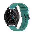 For Samsung Galaxy Watch 5 44mm 20mm Round Tail Silicone Watch Band(Pine Green) - 1