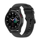 For Samsung Galaxy Watch 5 44mm 20mm Round Tail Silicone Watch Band(Black) - 1