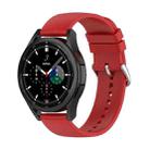 For Samsung Galaxy Watch 5 Pro 45mm 20mm Round Tail Silicone Watch Band(Red) - 1