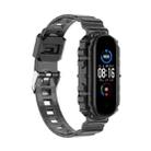 For Xiaomi Mi Band 5/6/7 Universal TPU Integrated Watch Band(Transparent Black) - 1