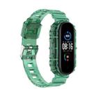 For Xiaomi Mi Band 5/6/7 Universal TPU Integrated Watch Band(Transparent Green) - 1