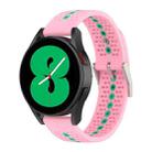 For Samsung Galaxy Watch 5 40mm 20mm Colorful Hole Silicone Watch Band(Pink) - 1