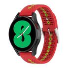 For Samsung Galaxy Watch 5 40mm 20mm Colorful Hole Silicone Watch Band(Red Green) - 1