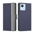 For Realme C30 4G/Narzo 50i Prime Twill Texture Side Button Leather Phone Case(Blue) - 1