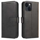 For iPhone 14 Calf Texture Buckle Flip Leather Phone Case (Black) - 1