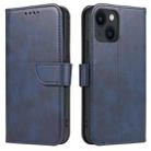 For iPhone 14 Calf Texture Buckle Flip Leather Phone Case (Blue) - 1