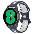 For Samsung Galaxy Watch 5 40mm 20mm Two-color Diamond Silicone Watch Band(Midnight Blue+White) - 1