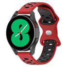 For Samsung Galaxy Watch 5 44mm 20mm Two-color Diamond Silicone Watch Band(Red Black) - 1
