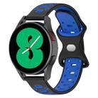 For Samsung Galaxy Watch 5 Pro 45mm 20mm Two-color Diamond Silicone Watch Band(Black Blue) - 1