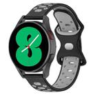 For Samsung Galaxy Watch 5 Pro 45mm 20mm Two-color Diamond Silicone Watch Band(Black Grey) - 1
