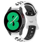 For Samsung Galaxy Watch 5 Pro 45mm 20mm Two-color Diamond Silicone Watch Band(White Black) - 1